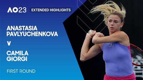 Anastasia Pavlyuchenkova v Camila Giorgi Extended Highlights ...