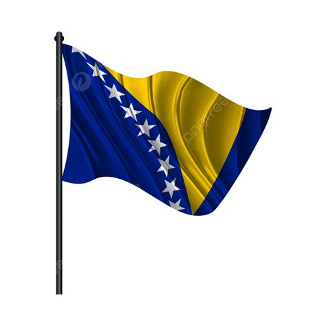 Waving Bosnia And Herzegovina Flag Illustration, Bosnia And Herzegovina Flag, Wavy Flag, Flag ...