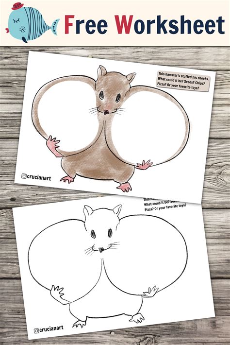 What does a Hamster Hide Behind his Cheek? Free Printable Worksheet for ...