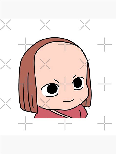 "Big Forehead Anime Girl Meme" Photographic Print by smileyfriend ...