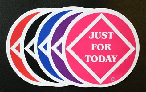 Just For Today NA Vinyl Sticker 3 inch Round AA & NA Stickers