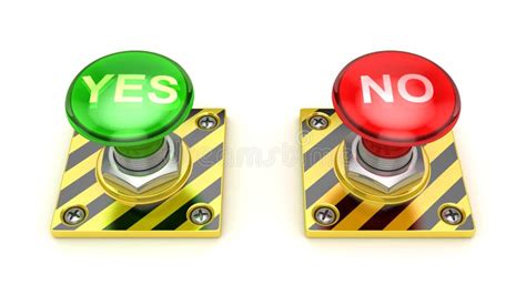 Yes and no button stock illustration. Illustration of cutout - 19453792