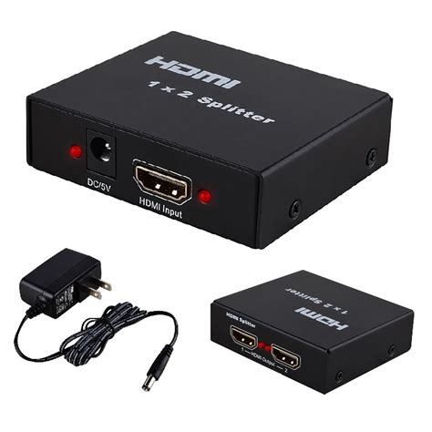 Insten HDMI Amplifier 1X2 Splitter (1 input / 2 output) Gold-Plated port for Dual display TV ...