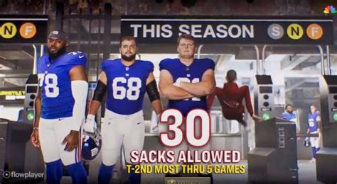 NBC Graphics Took Shots At The Giants Offensive Lineman