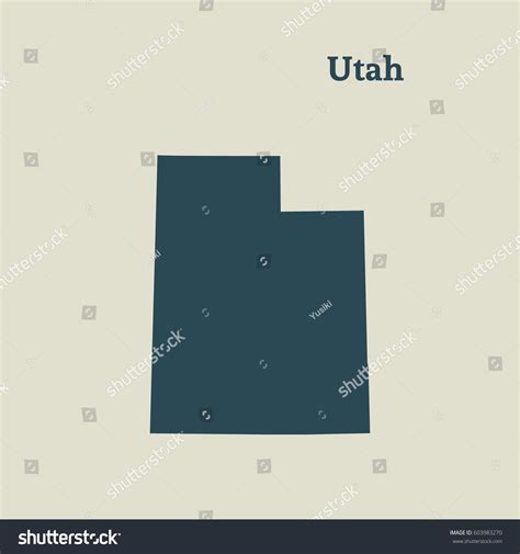 Outline Map Utah Stock Vector (Royalty Free) 603983270 | Shutterstock