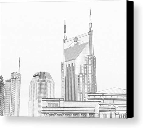 Nashville Skyline Sketch at PaintingValley.com | Explore collection of ...