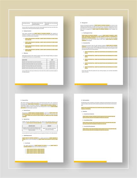 Catering Business Plan Template in Google Docs, Pages, Word - Download ...