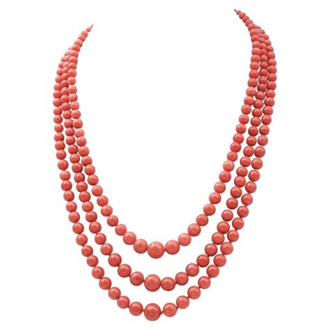 Italian Coral Gold and Silver Necklace For Sale at 1stDibs | coral gold necklace