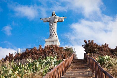 The Christ the King Statue on Madeira Island, Portugal Stock Image - Image of summer, madeira ...