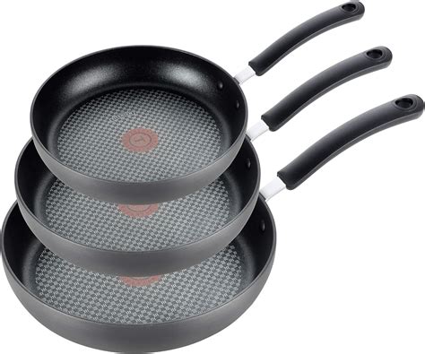 T-fal Ultimate Hard Anodized Nonstick 8-Inch, 10.25-Inch and 12-Inch Fry Pan Cookware Set ...