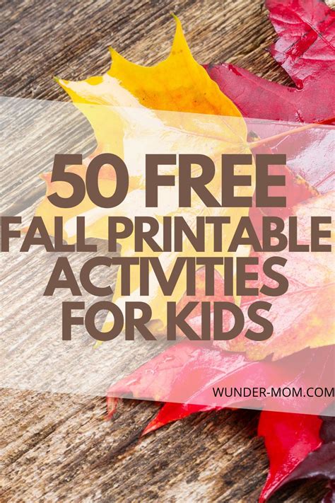 Free Fall Printable Activities - Printable Words Worksheets