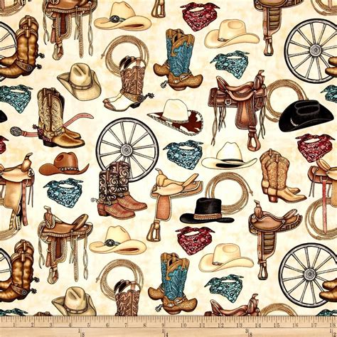 Unbridled Western Motifs Cream | Printing on fabric, Western wallpaper iphone, Iphone wallpaper