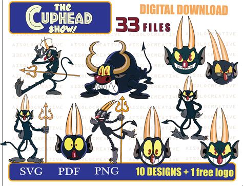 2022 THE Devil on Cuphead Show Cricut. Cartoon, Svg,png,pdf Files ...