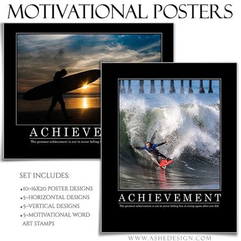 Sports Poster Set MOTIVATIONAL SERIES Set 5 5 16x20 | Etsy | Photoshop poster, Poster ...