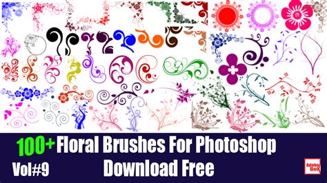 Floral Brushes For Photoshop Vol#9 - Adobe BoX