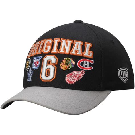 Old Time Hockey Original 6 Seisal Flex Hat - Black - Fanatics.com