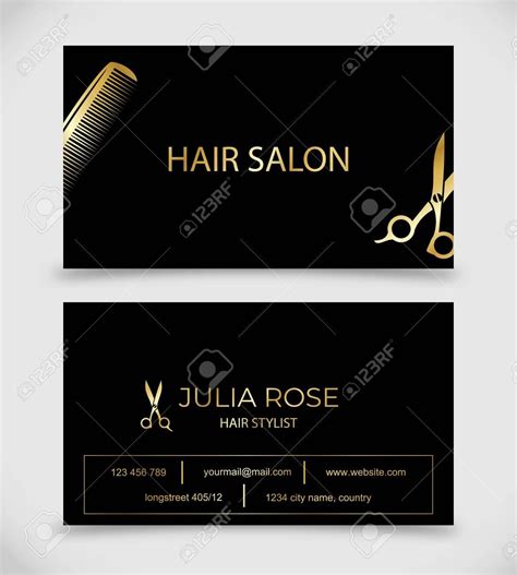 The enchanting Hair Salon, Hair Stylist Business Card Vector Template Throughout Hair Salon ...