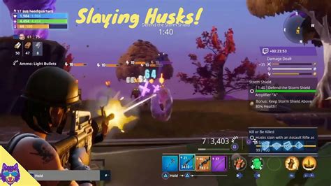 Slaying Husks! - Fortnite Save The World - YouTube