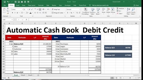 how to create cash book management system in excel - YouTube