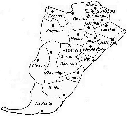 Rohtas District | Rohtas District Map