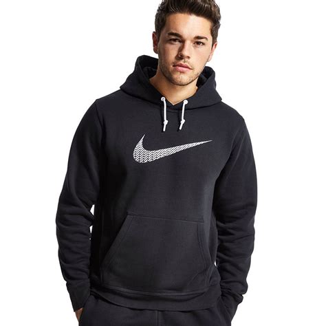 Mens Nike Swoosh Hoodie Black Navy Grey Fleece Hoody Hooded Sweatshirt Top NEW | eBay