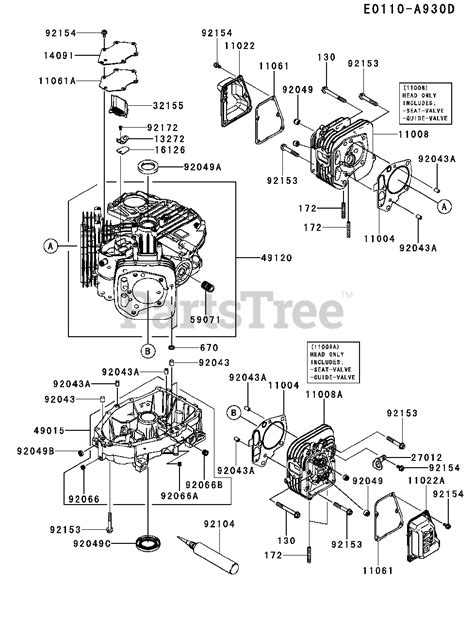 Kawasaki FR600V-AS19 - Kawasaki Engine CYLINDER/CRANKCASE Parts Lookup ...