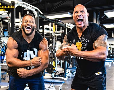 The Rock and Aaron Donald Workout Together - The Barbell