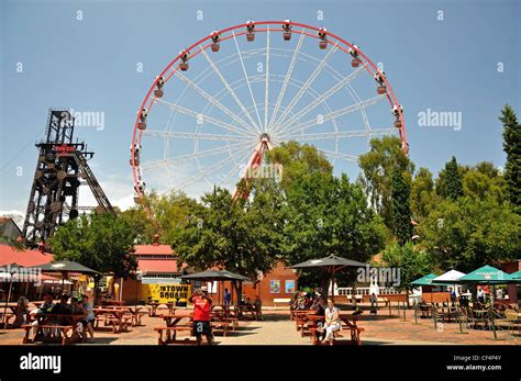 Giant Wheel and Town Square at Gold Reef City Theme Park, Johannesburg, Gauteng Province, South ...