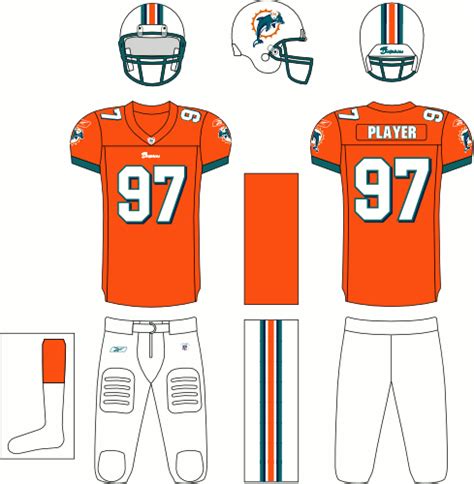 Miami Dolphins Uniform - Alternate Uniform - National Football League (NFL) - Chris Creamer's ...