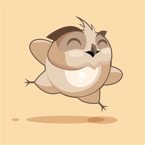 Set Vector owls emoticons | Owl cartoon, Emoji characters, Illustration