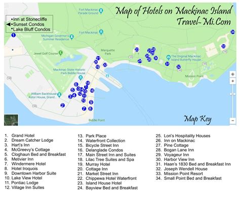 Mackinac Island Hotels | Ultimate Map of Hotels