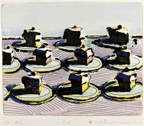 At Auction: WAYNE THIEBAUD, TEN PIES, 1990