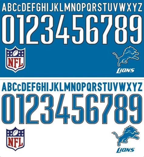 Detroit Lions font 2009-2013 | Detroit lions, Typography fonts, Numbers ...