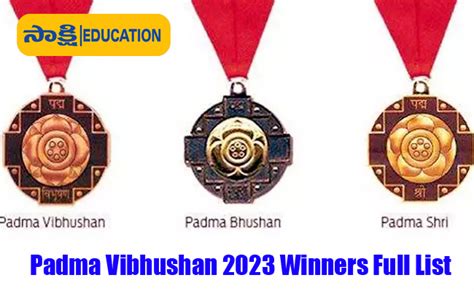 Padma Vibhushan 2023 Winners Full List