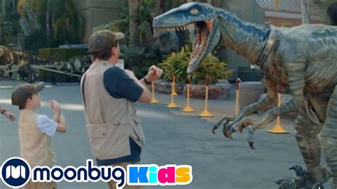 Park Ranger Aron and LB Learn Raptor Signals at Universal Studios | Dinosaur Videos For Kids ...