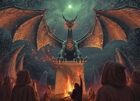 Draconic Ritual by joelhustak on DeviantArt | Fantasy dragon, Fantasy art, Fantasy illustration