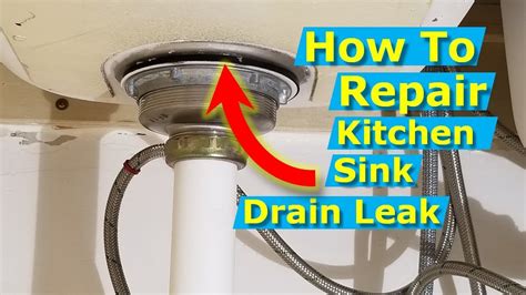 How to Replace A Kitchen Sink Drain Strainer, Repair Leak - YouTube