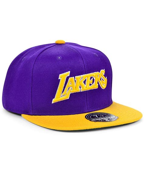 Mitchell & Ness Los Angeles Lakers Wool 2 Tone Fitted Cap & Reviews - Sports Fan Shop By Lids ...