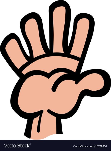 Cartoon hand high five Royalty Free Vector Image