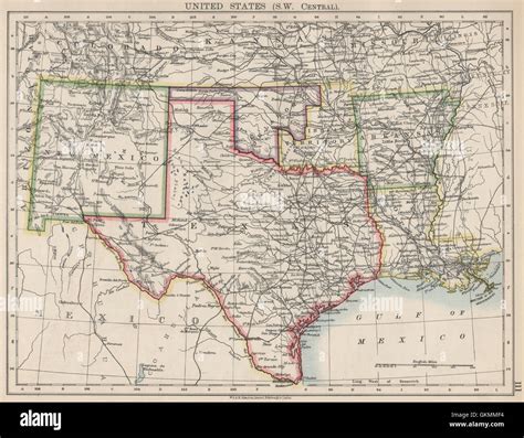 Texas oklahoma map hi-res stock photography and images - Alamy