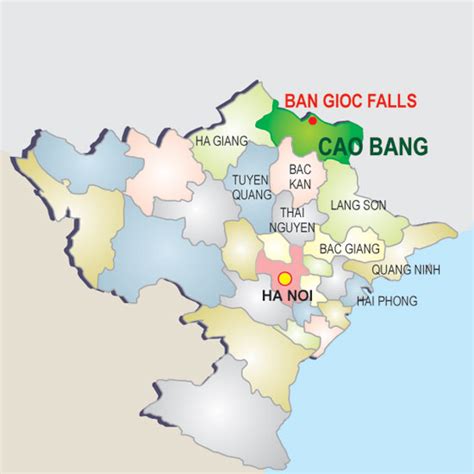 Ban Gioc Waterfall Vietnam Map - Danila Elbertina