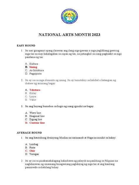 National Arts Month 2023 | PDF