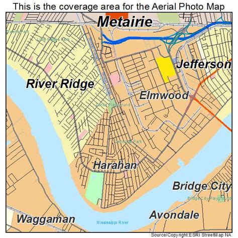 Aerial Photography Map of Harahan, LA Louisiana