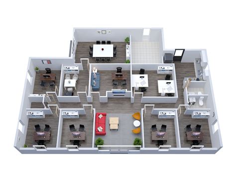 ArtStation - 3D Floor Plan for Office Building