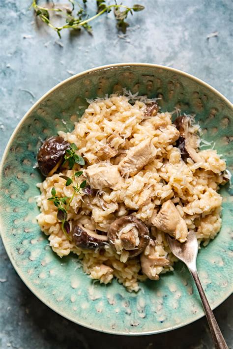 Chicken Risotto with Mushrooms and Thyme - Vikalinka