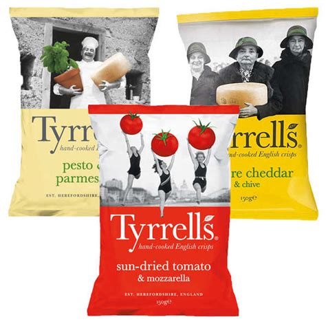 Pack of 3 sachets of Tyrrell cheese crisps - Tyrrells