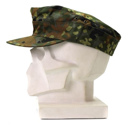 Genuine Original German army Flecktarn cap BW woodland camo military ...