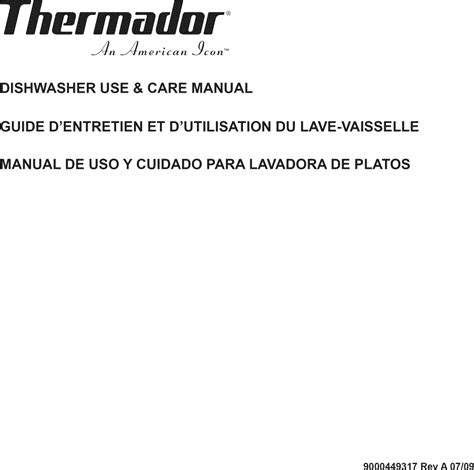 Thermador DWHD410GPR 53 User Manual DISHWASHER Manuals And Guides L0911002