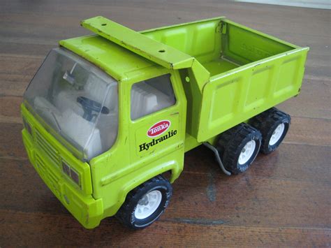 Reserved for Meghan Vintage Tonka Green Metal Toy Dump Truck