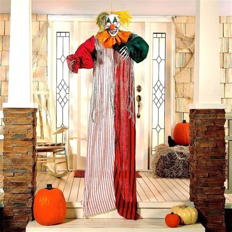 New 6ft Hanging Skeleton CLOWN with light up eyes Halloween Party ...